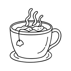 hot chocolate mug icon, hot chocolate mug vector illustration-simple illustration of hot chocolate mug, perfect for hot chocolate mug logos and icons