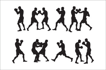 Naklejka premium Boxer Silhouette Vector | Fighter SVG Clipart for Combat Sports DesignsBoxing SVG Silhouette | Punching Fighter Vector for T-Shirts & LogosMMA Boxer Vector | Martial Arts Silhouette Clipart for DI