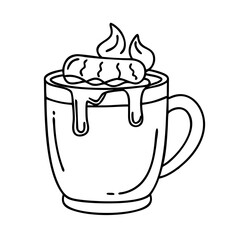 hot chocolate mug icon, hot chocolate mug vector illustration-simple illustration of hot chocolate mug, perfect for hot chocolate mug logos and icons