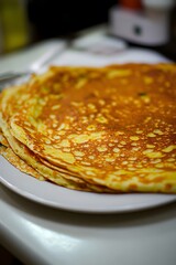 Golden Brown Stack of Delicious Pancakes Breakfast Food