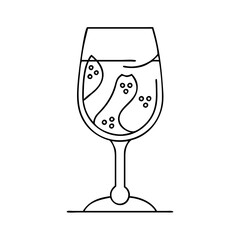 wine glass icon, wine glass vector illustration-simple illustration of wine glass, perfect for wine glass logos and icons