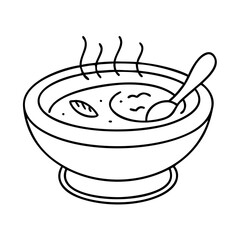 soup bowl icon, soup bowl vector illustration-simple illustration of soup bowl, perfect for soup bowl logos and icons