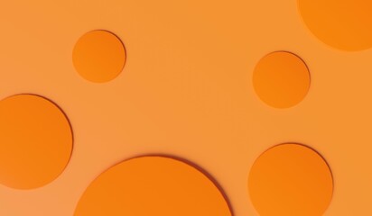 Abstract background, circle, ring, pop art style, 3D illustration.