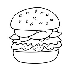 veggie burger icon, veggie burger vector illustration-simple illustration of veggie burger, perfect for veggie burger logos and icons
