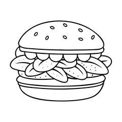 veggie burger icon, veggie burger vector illustration-simple illustration of veggie burger, perfect for veggie burger logos and icons