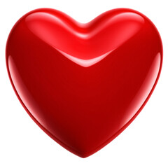 Modern 3D Heart Icon, cutout