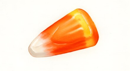 Watercolor Painting of Candy Corn, Illustration