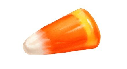 Watercolor Illustration of a Single Candy Corn Candy
