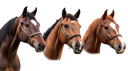 Obraz premium Elegant Brown Horse Standing Portrait Collection Animal Bundle
