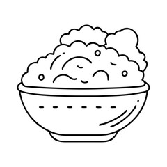 mashed potatoes icon, mashed potatoes vector illustration-simple illustration of mashed potatoes, perfect for mashed potatoes logos and icons