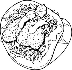 Delicious Crispy Fish Tacos With Shredded Cabbage and Creamy Sauce