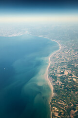 Aerial View The Normandy Coastline