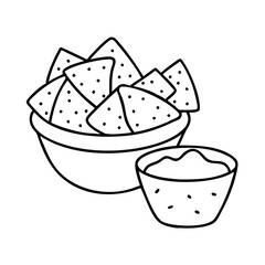 chips and salsa icon, chips and salsa vector illustration-simple illustration of chips and salsa, perfect for chips and salsa logos and icons