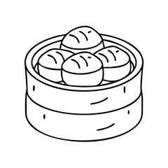 dim sum icon, dim sum vector illustration-simple illustration of dim sum, perfect for dim sum logos and icons