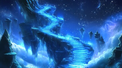 Celestial Stairway to a Frozen Haven
