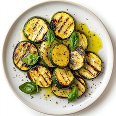 Grilled zucchini recipe summer squash with basil and olive oil vegetarian healthy side dish idea