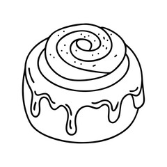 cinnamon roll icon, cinnamon roll vector illustration-simple illustration of cinnamon roll, perfect for cinnamon roll logos and icons