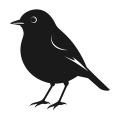 Robin bird silhouette.