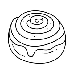 cinnamon roll icon, cinnamon roll vector illustration-simple illustration of cinnamon roll, perfect for cinnamon roll logos and icons