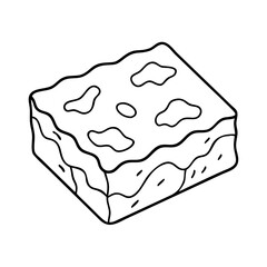 brownie square icon, brownie square vector illustration-simple illustration of brownie square, perfect for brownie square logos and icons