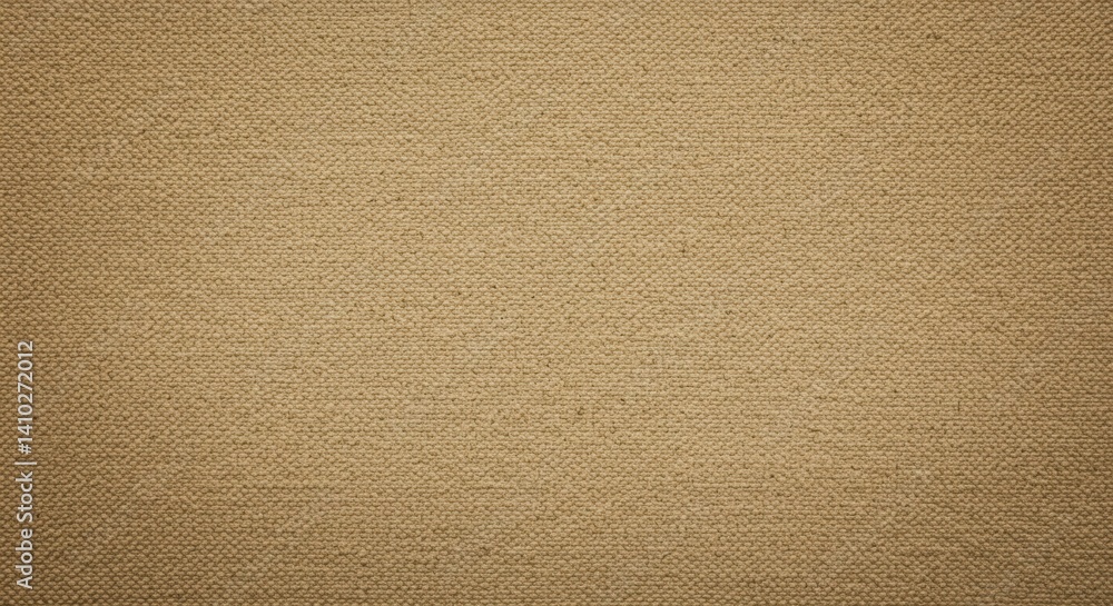Aufkleber Beige Canvas Texture Background with Fine Weave Pattern Detail