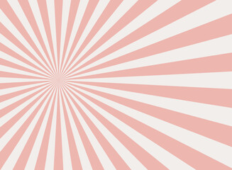 Candy retro spiral background with pink and white stripes. Vintage sunburst design, perfect for candy shop posters, sweet-themed packaging, dessert ads, or playful confectionery designs.