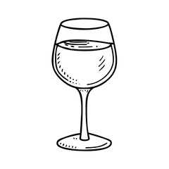 wine glass icon, wine glass vector illustration-simple illustration of wine glass, perfect for wine glass logos and icons