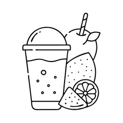 smoothie icon, smoothie vector illustration-simple illustration of smoothie, perfect for smoothie logos and icons