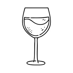 wine glass icon, wine glass vector illustration-simple illustration of wine glass, perfect for wine glass logos and icons