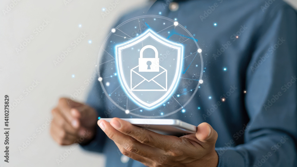 Poster enhancing cybersecurity service is essential for protecting sensitive information in today digital w