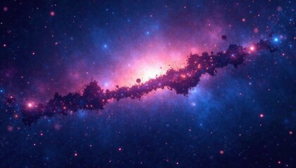 Deep space galaxy background with stars and nebulae, starry night, space, cosmos