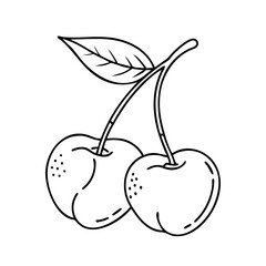 cherries icon, cherries vector illustration-simple illustration of cherries, perfect for cherries logos and icons