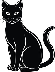 Cat silhouette vector designs 32