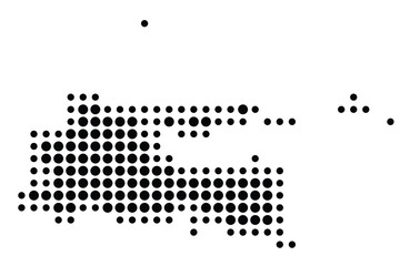 Symbol Map of the Province Jawa Timur (Indonesia) showing the territory with a pattern of black circles