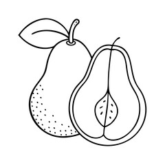 pear icon, pear vector illustration-simple illustration of pear, perfect for pear logos and icons