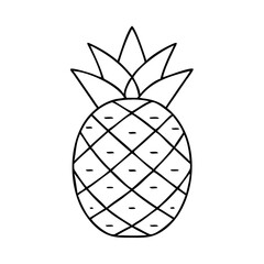 pineapple icon, pineapple vector illustration-simple illustration of pineapple, perfect for pineapple logos and icons