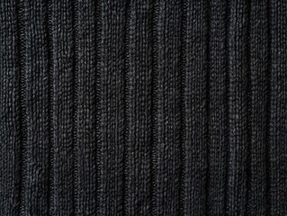 Dark gray ribbed knit fabric texture