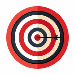 Target bullseye with arrow hitting center