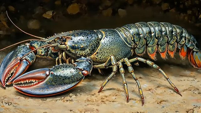 Stunning Close-Up of a European Lobster