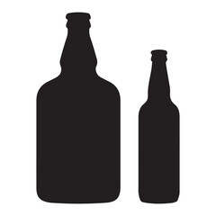 drinks bottle silhouette vectror