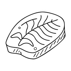 fish fillet icon, fish fillet vector illustration-simple illustration of fish fillet, perfect for fish fillet logos and icons