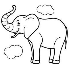 Obraz premium African Elephant illustration flat vector design 