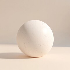 Cream-colored sphere with subtle speckles