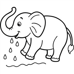 Fototapeta premium African Elephant illustration flat vector design 