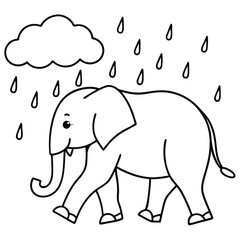 Fototapeta premium African Elephant illustration flat vector design 