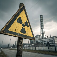 Danger of death warning sign on a street