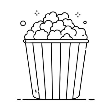 recommend clip art: popcorn bucket icon, popcorn bucket vector illustration-simple illustration of popcorn bucket, perfect for popcorn bucket logos and icons