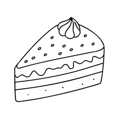 slice of cake icon, slice of cake vector illustration-simple illustration of slice of cake, perfect for slice of cake logos and icons