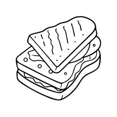 grilled cheese icon, grilled cheese vector illustration-simple illustration of grilled cheese, perfect for grilled cheese logos and icons
