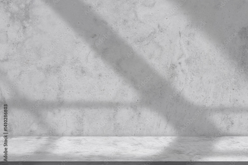 Poster background grey wall texture,studio background with light,shadow on cement floor,empty backdrop grey